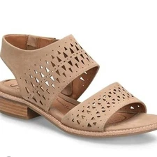 Sofft Women Nell Leather Open Toe Ankle Heels Stylish Cut Out Sandals Shoes 6M