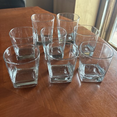 Set Of 8 Luminarc Sterling Whiskey Glasses - 6 Lowball & 2 Double Old Fashioned