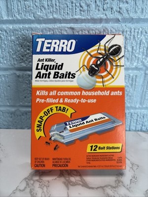 TERRO Ant Killer Bait Stations T300B Liquid Bait Eliminates Ants 12 Count