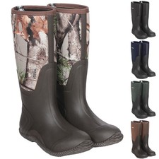 HISEA Men's Rain Boots Waterproof Outdoor Mud Fishing Hunting Garden Work Boots