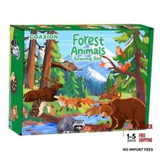 Sewing Kit for Kids, 8 Pcs Jungle Animals Forest Animals Sewing Set-8 Pack