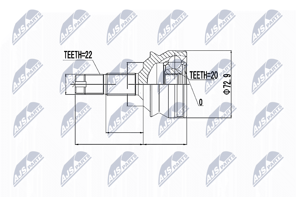 N.T.Y. NPZ-FT-002.NTY Joint Kit, drive shaft for FIAT