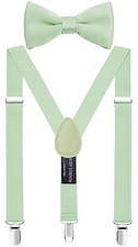 Boys' Men's Suspenders and Bow Tie Set Elastic Adjustable