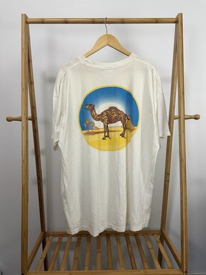 VTG 90s Camel Cigarette Box Logo Joe Desert Pyramid Worn Cotton T-Shirt RARE XXL