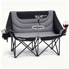 2-Seat Bleacher Folding Chair   Double Stadium Seat with Armrest  Storage Bag