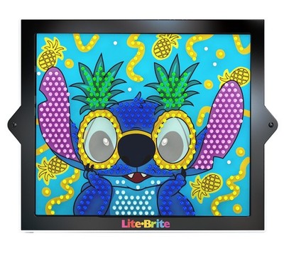 Basic Fun Lite-Brite Colour Pop Disney Stitch   Light-Up Creative Toy with 6 Tem