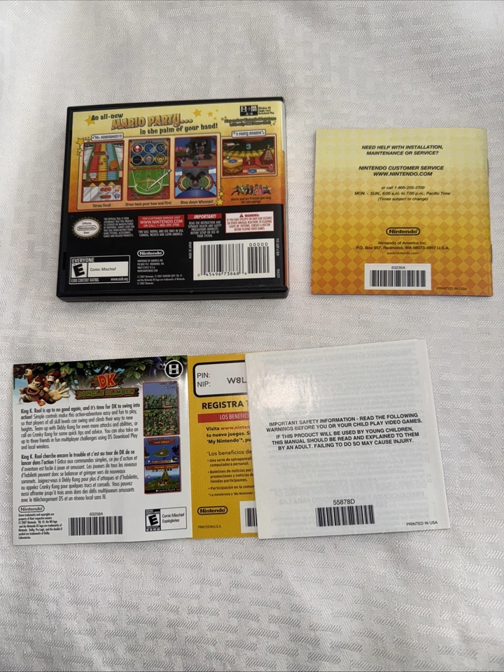 Mario Party DS Nintendo DS, 2007 Case Manual And Inserts Only Good Condition - Image 2 of 2