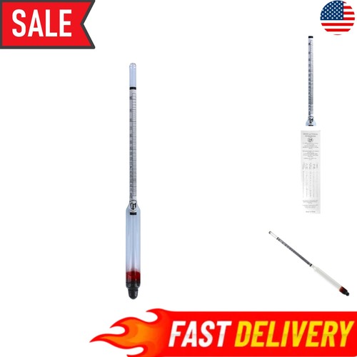Durable Dual Scale Hydrometer - Measure Alcohol Proof & Tralle Accurately