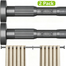 2pack Tension Curtain Rod 39-157 In 3-13Ft Long Shower Curtain Rods No Drilling