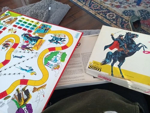 Vintage RARE 1966 Parker Brothers Walt Disney's Zorro Board Game COMPLETE Vg