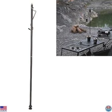 Portable Aluminum Lantern Stand - Folding Light Pole Holder for Camping & Garden