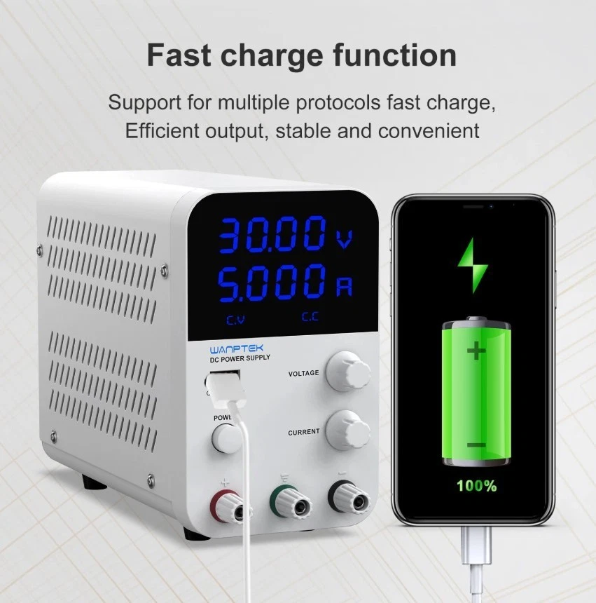Adjustable DC 0-30V/60/120V 0-3/5/10A Lab Power Supply Variable Bench Switching - Image 4 of 4