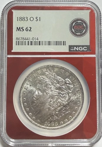 1883-O Morgan Dollar - NGC Certified MS62 - Red Holder