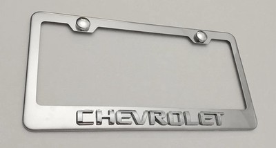 3D Chevrolet Chevy Emblem Stainless Steel License Plate Frame Rust Free W/ Caps