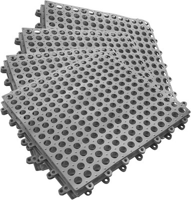 16Pack Drainage Interlocking Floor Mats, 12 x12  Non-Slip Shower Bathroom Poo...