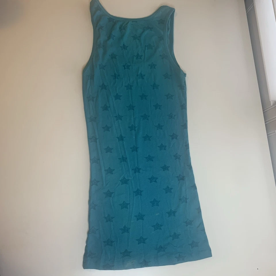Juniors Aeropostale Tank Size Small Racerback Blue Stars - Image 3 of 4