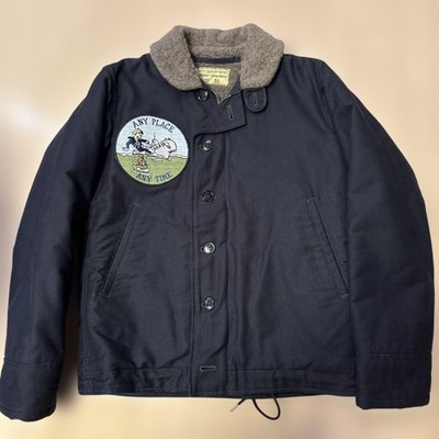 Real McCoy's N-1 Deck Jacket Navy Blue Size 36 Men's Vintage #FC