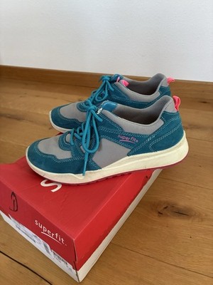 Superfit Strider Leder Halbschuhe Gr 37 blau grau Mädchen