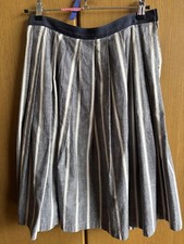 Margaret Howell Skirt Size 2 Striped Grey Length 25.5"