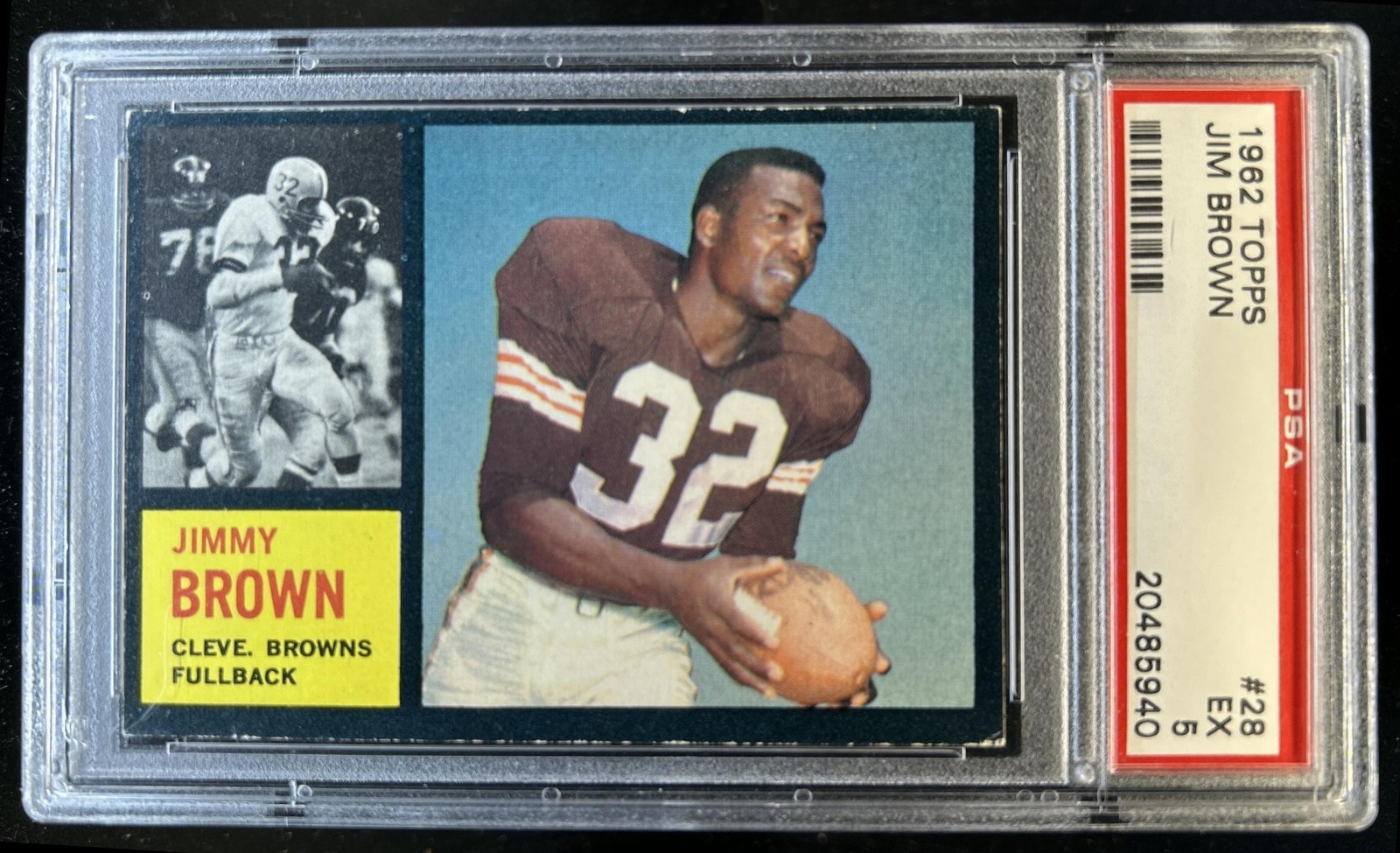 1962 Topps Jim Brown #28 Browns PSA 5