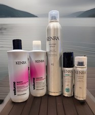  5pc Kit KENRA Volume Shampoo Conditioner Hairspray 25  Travel Spray  Nitro