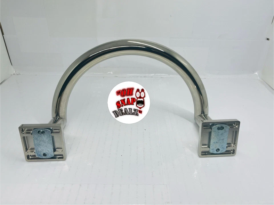 Anillo de toalla de metal Ginger 5305 díada de níquel 7-4/5" con dos postes de montaje Foto 3 de 4