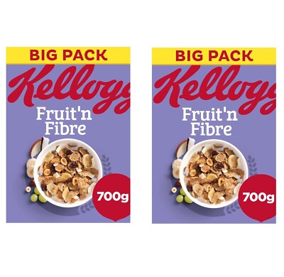 Kellogg's Fruit 'n' Fibre Getreide 700g 2er PACKUNG
