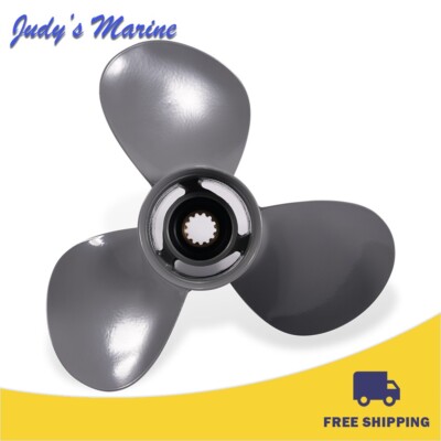 12 1/4 x 9 Aluminum Boat Propeller for Honda Engines 35-60HP 13 Spline Tooth RH