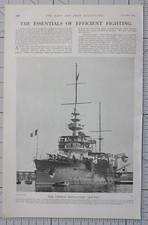 1901 Print Franz?sches Kriegsschiff BOUVET