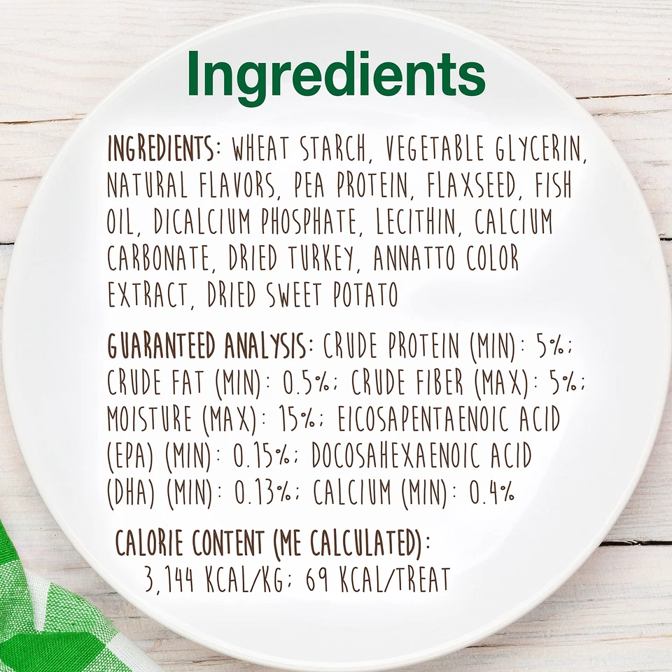 Comestibles saludables cachorro masticable golosinas pavo batata 8 unidades hecho en EE. UU. Foto 4 de 4
