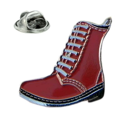 Roter Stiefel Schuh Metall emailliert Pin Anstecker Revers Badge XJKB3-42