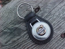 UNIQUE VOLVO GRAIN LEATHER KEY FOB VINTAGE NOS CUSTOM-MADE TOP-QUALITY