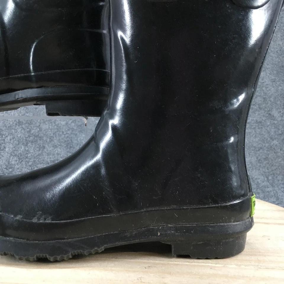 Western Chief Botas Mujer 10 Clásicas Hebilla Media Bota de Lluvia Goma Negra Foto 3 de 4