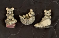 Teddy Bears Ceramic Souvenir Refrigerator Magnet Set Of 3 READ