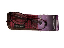 FOSTER GRANT Women's Cat Eye Red Dot 1.25 Reading Glasses