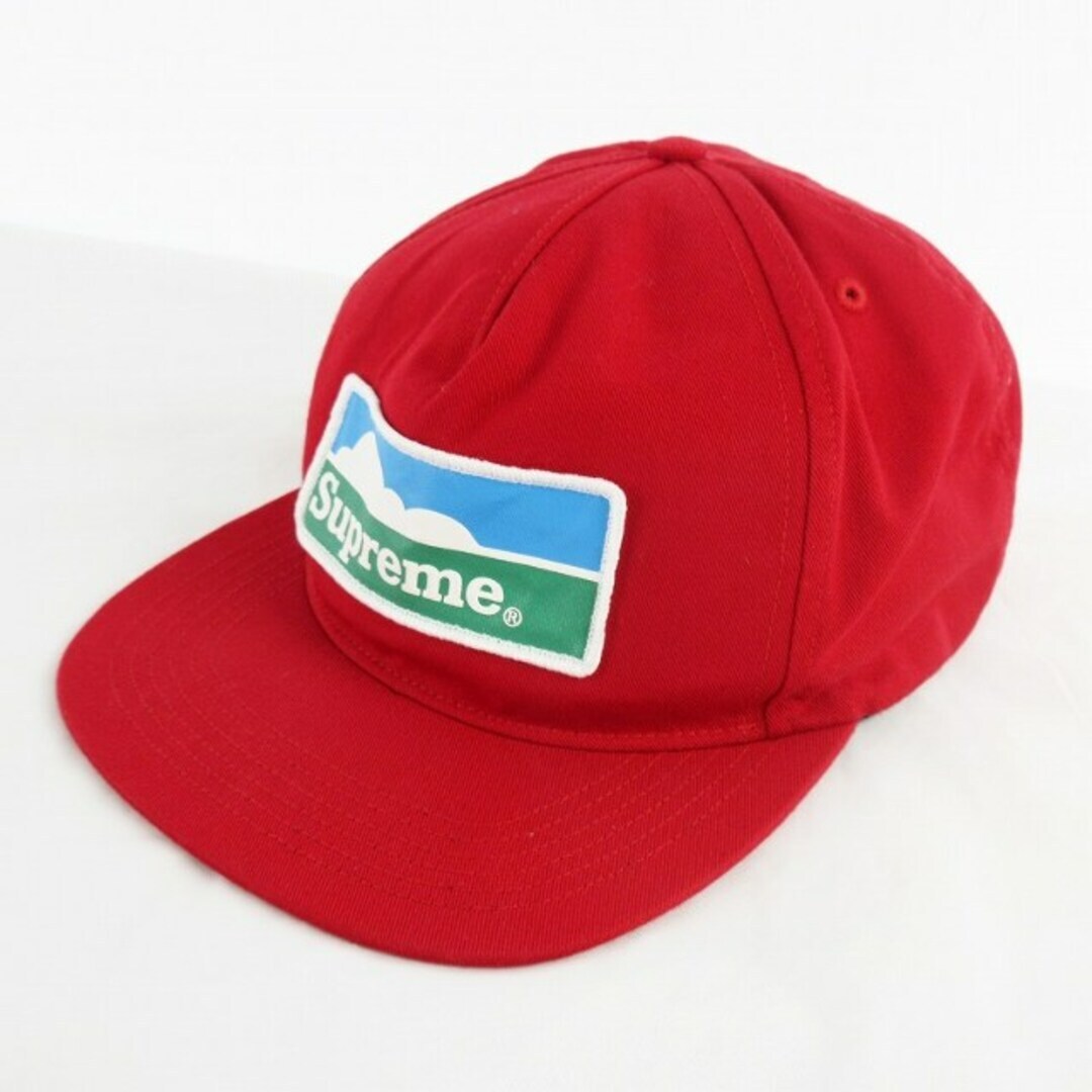 Supreme 18AW Horizon Logo Cap Hat Red Used Supreme 18AW Horizon Logo Cap Hat Red Used