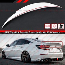 FOR 18-2022 HONDA ACCORD PAINTED PLATINUM WHITE PEARL MCX DUCKBILL TRUNK SPOILER