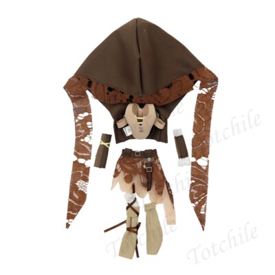 Brown Wasteland anime Style Hooded Set for 12'' Blythe Doll Factory Outfit