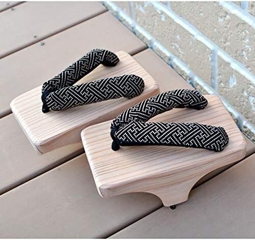 Japanese Traditional Wooden One-tooth Tengu Hita Geta Size free 10.5inc JP 14319 - Picture 4 of 5
