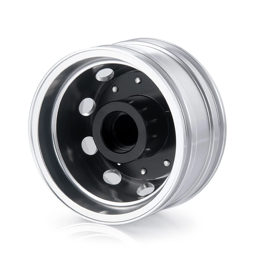 2/4PCS Aluminium Vorderrad Felgen für RC 1/14 Tamiya Tractor Truck Car - Bild 3 von 4