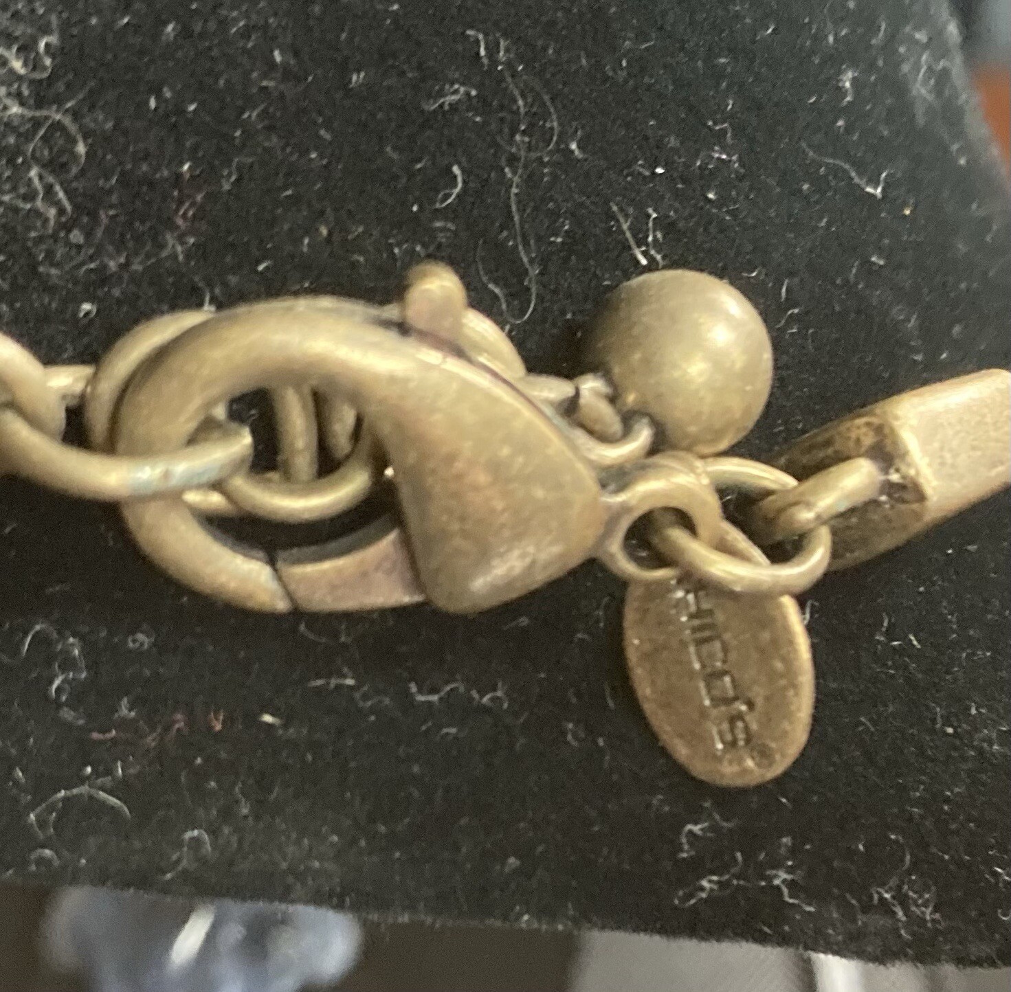 Chico’s Boho Geometric Patterned Brass Pendant Ne… - image 4