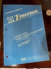 EMERSON VCR801 VCR-801 OWNERS Manual -USER GUIDE FROM THE USA ORIGINAL