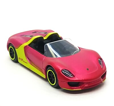 Majorette Porsche 918 Spyder - Pink Slips - Pink / Yellow 1:61 (3