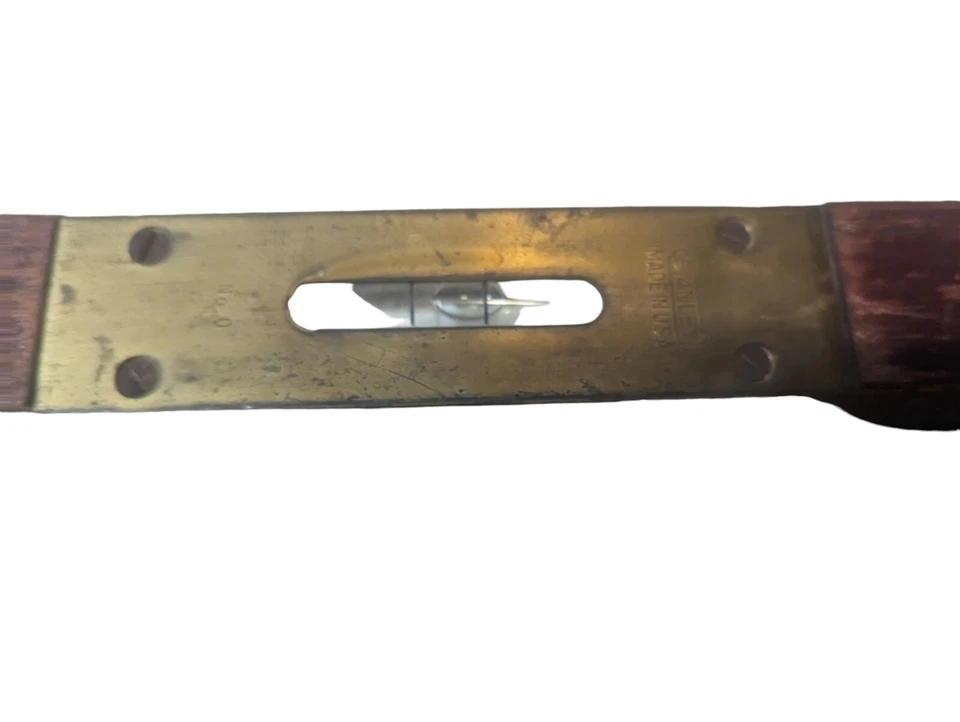 Vintage Stanley Wooden Level No 0 24 inch Genuine Cherry - Image 4 of 4