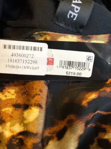 Xscape NWT Brown Jungle Print Sleeveless Midi Sheath Cocktail Dress Plus 18W WOW - Picture 8 of 9