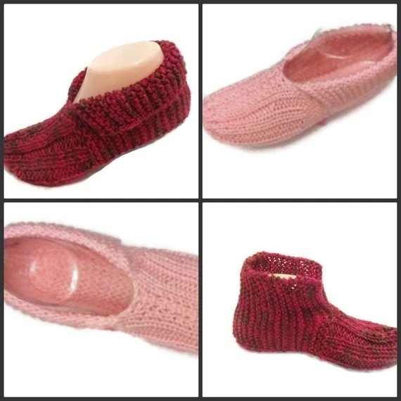 Slippers Knitting Printed Pattern Unisex Versatile Knitting Shoes - Image 2 of 4