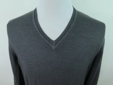 Vineyard Vines 2017 Mens Extrafine Merino Wool Gray V-Neck Italian Sweater Large