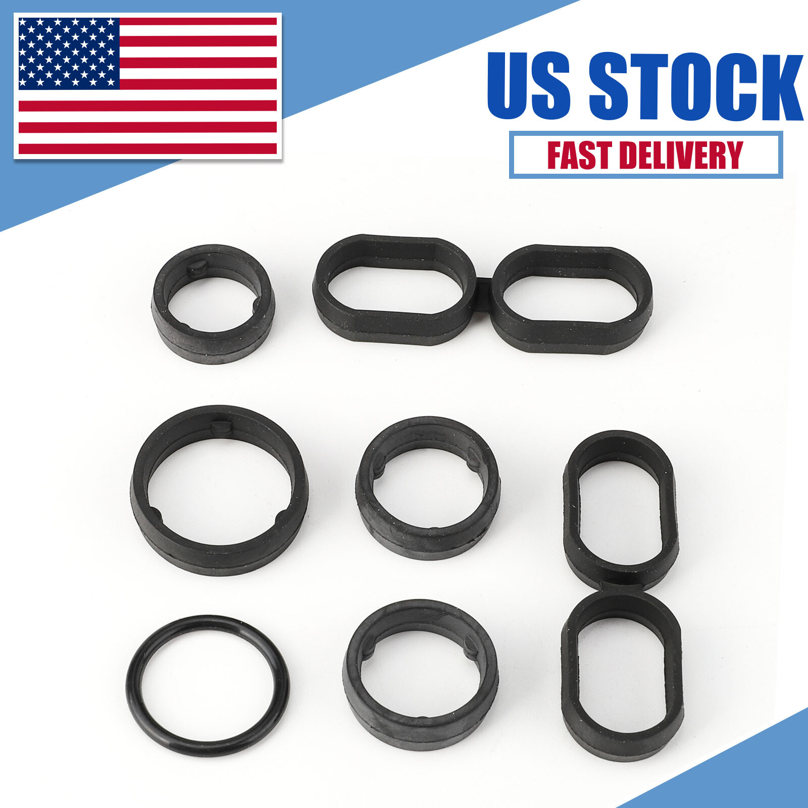 Set Of 7 Engine Oil Cooler Filter Intake Seal 68191356AA For Chrysler