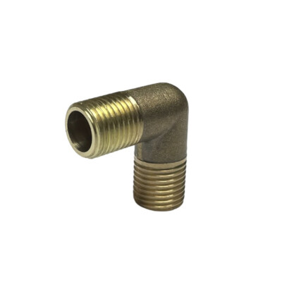 1/4  Male to 1/4  Male BSP 90 Degree Brass Elbow Pipe Fitting Adapter