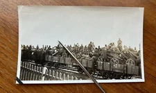Vintage 1930s - 40s Japanese ? Military on Train with Equipment Arms Photo